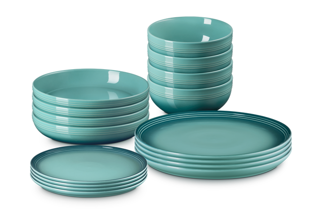 Le Creuset Stoneware Coupe 16-piece Dinnerware Set RivieraRiviera image number 1